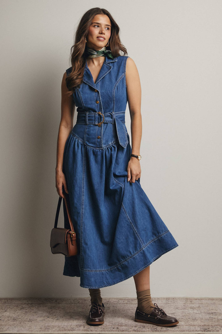Sleeveless Denim Maxi Dress
