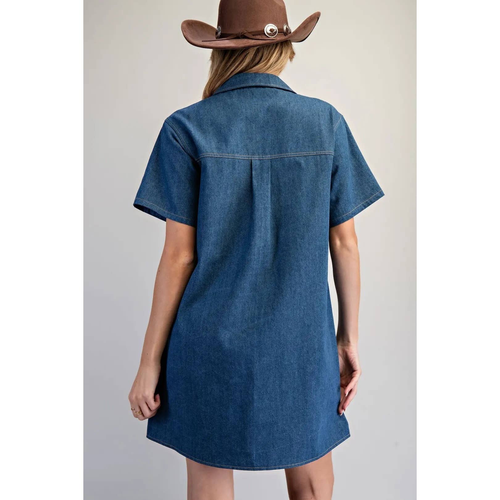 western denim dress short sleeve Levi's Short Sleeve Logan Western Dress in Blue