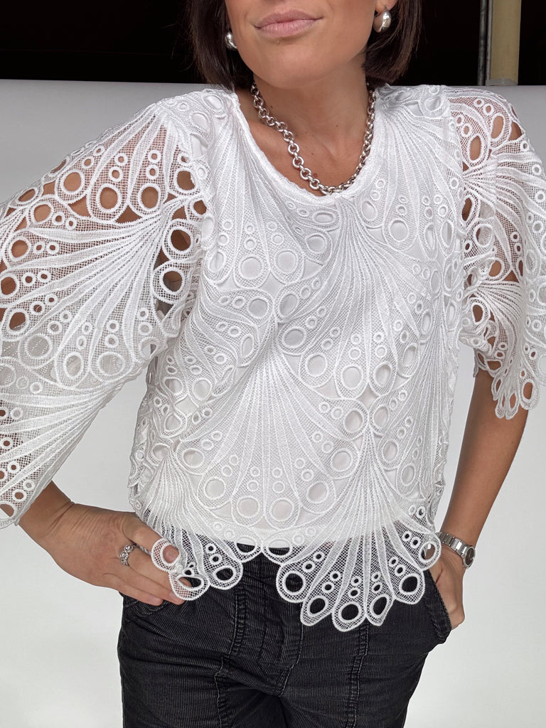 Spell Ella Lace Blouse White 202154J01 - Free Shipping at Largo Drive