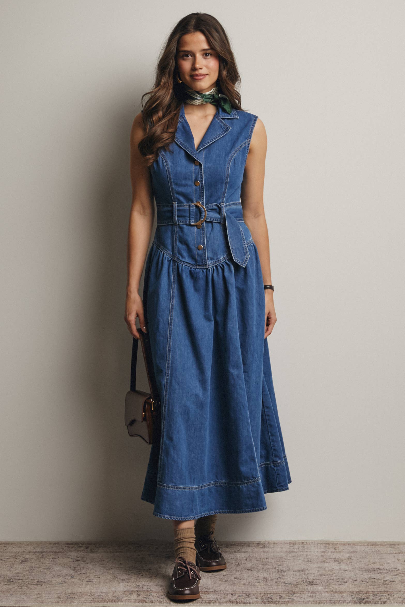 Sleeveless Denim Maxi Dress Sleeveless Denim Maxi Dress