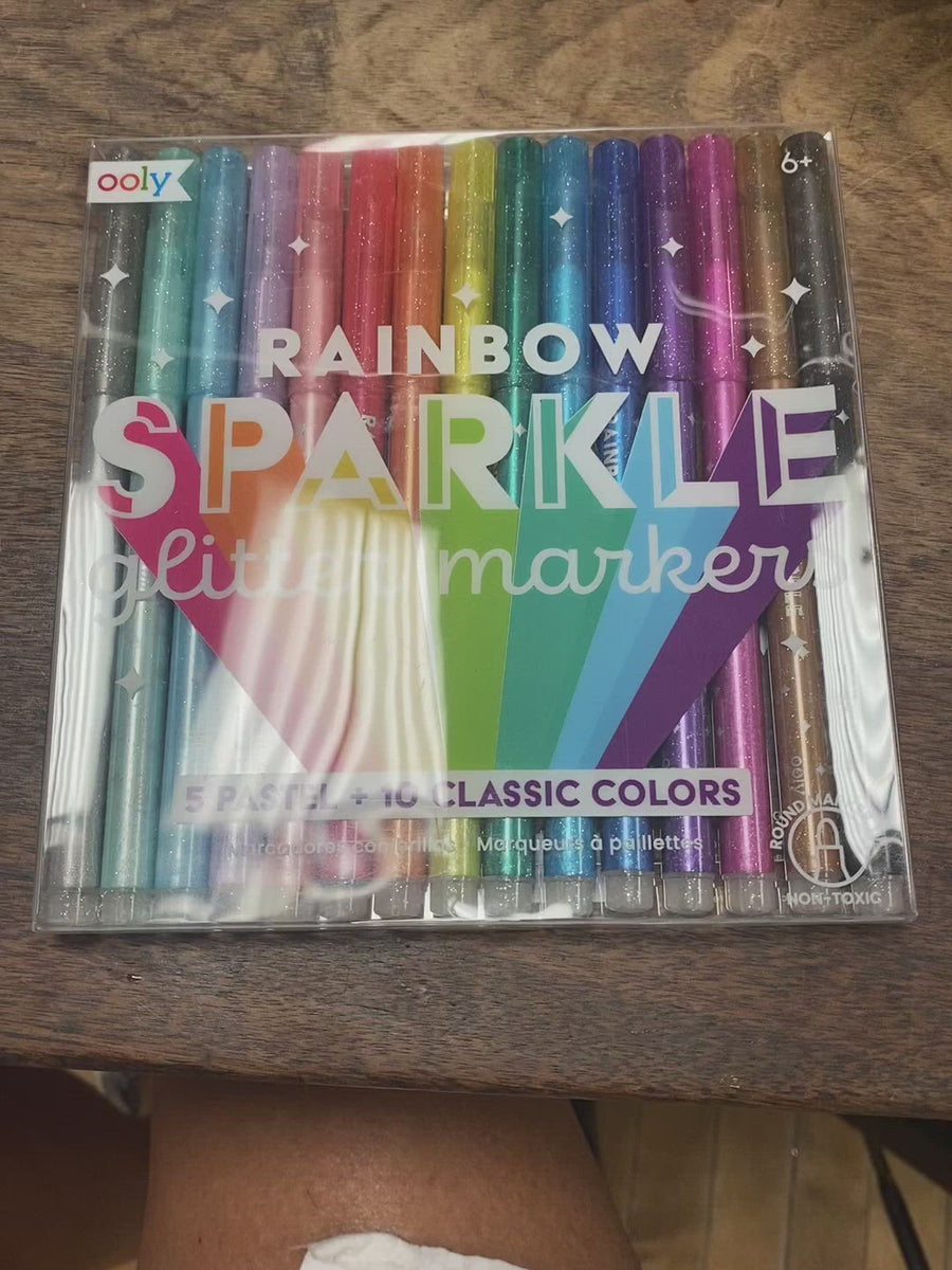 Rainbow Sparkle Glitter Markers – Fia & Belle